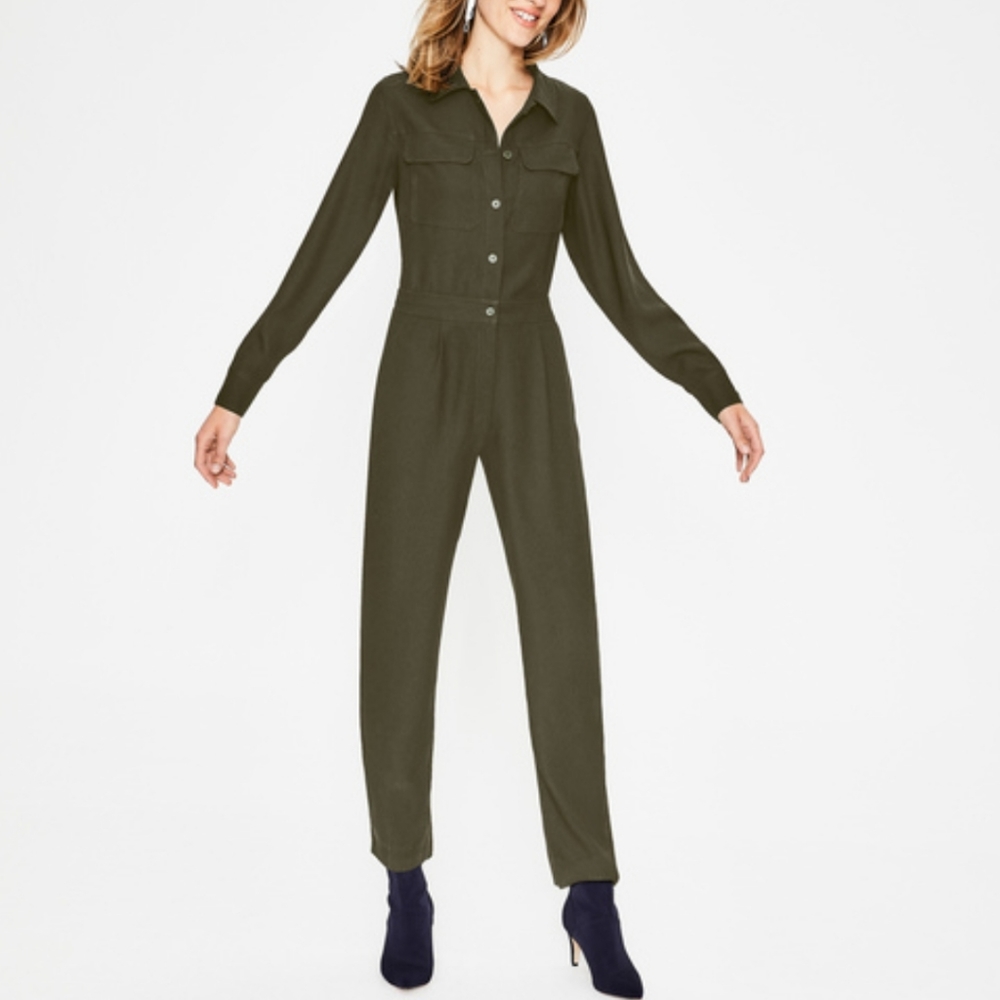 Boden Zada Jumpsuit in Khaki (olive green) - Picture 3 of 14